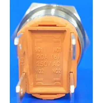 LEDプッシュスイッチ(電源マーク) 黄色 20A - マリンテック
