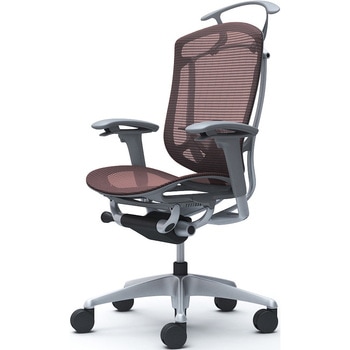 コンテッサセコンダ、可動肘、ハイバック、座メッシュ、ハンガー付、ランバー付、グレーB、シルバー、脚シルバー、ウレタン オカムラ(岡村製作所)