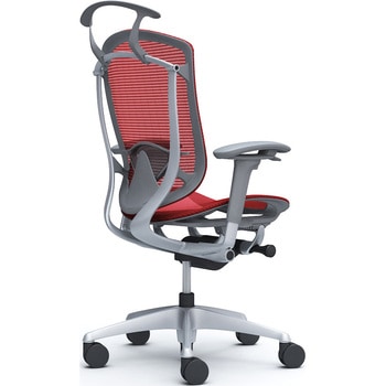 コンテッサセコンダ、可動肘、ハイバック、座メッシュ、ハンガー付、ランバー付、グレーB、シルバー、脚シルバー、ウレタン オカムラ(岡村製作所)