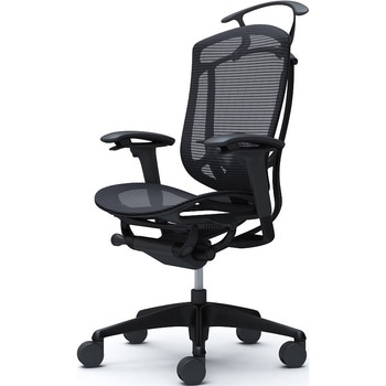 コンテッサセコンダ、可動肘、ハイバック、座メッシュ、ハンガー付、ランバー付、ブラックB、ブラック、脚ブラック、ウレタン オカムラ(岡村製作所)