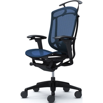 コンテッサセコンダ、可動肘、ハイバック、座メッシュ、ハンガー付、ランバー付、ブラックB、ブラック、脚ブラック、ウレタン オカムラ(岡村製作所)