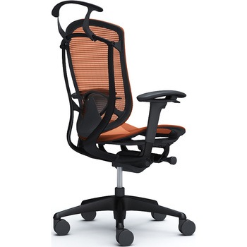 コンテッサセコンダ、可動肘、ハイバック、座メッシュ、ハンガー付、ランバー付、ブラックB、ブラック、脚ブラック、ウレタン オカムラ(岡村製作所)