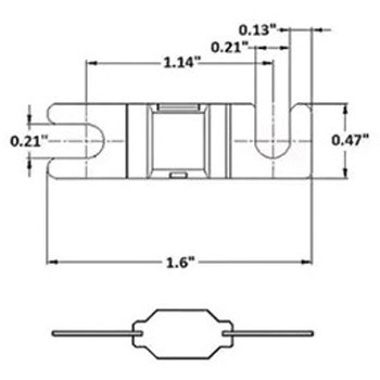 MIDIヒューズ ヒューズのみ(150A) マリンテック