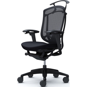 コンテッサセコンダ、可動肘、ハイバック、座クッション、ハンガー付、ランバー付、ブラックB、ブラック、脚ブラック、ウレタン - オカムラ(岡村製作所)