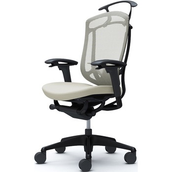 コンテッサセコンダ、可動肘、ハイバック、座クッション、ハンガー付、ランバー付、ブラックB、ブラック、脚ブラック、ウレタン - オカムラ(岡村製作所)