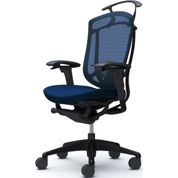 コンテッサセコンダ、可動肘、ハイバック、座クッション、ハンガー付、ランバー付、ブラックB、ブラック、脚ブラック、ウレタン - オカムラ(岡村製作所)