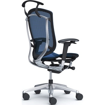 コンテッサセコンダ、可動肘、ハイバック、座メッシュ、ハンガー付、ランバー無、ブラックB、ポリッシュ、脚ポリッシュ、ウレタン オカムラ(岡村製作所)