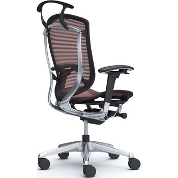 コンテッサセコンダ、可動肘、ハイバック、座メッシュ、ハンガー付、ランバー無、ブラックB、ポリッシュ、脚ポリッシュ、ウレタン オカムラ(岡村製作所)