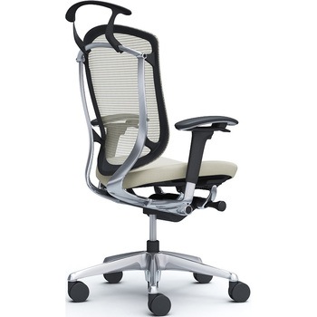 コンテッサセコンダ、可動肘、ハイバック、座クッション、ハンガー付、ランバー無、ブラックB、ポリッシュ、脚ポリッシュ、ウレタン オカムラ(岡村製作所)