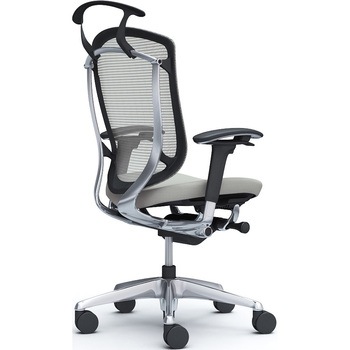 コンテッサセコンダ、可動肘、ハイバック、座クッション、ハンガー付、ランバー無、ブラックB、ポリッシュ、脚ポリッシュ、ウレタン オカムラ(岡村製作所)