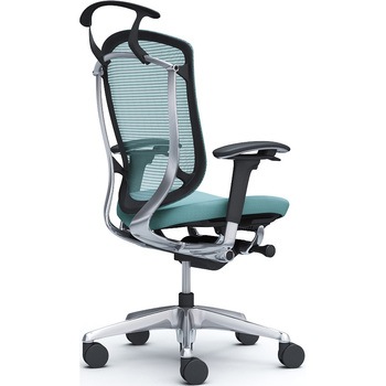 コンテッサセコンダ、可動肘、ハイバック、座クッション、ハンガー付、ランバー無、ブラックB、ポリッシュ、脚ポリッシュ、ウレタン オカムラ(岡村製作所)