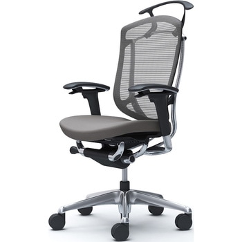 コンテッサセコンダ、可動肘、ハイバック、座クッション、ハンガー付、ランバー無、ブラックB、ポリッシュ、脚ポリッシュ、ウレタン オカムラ(岡村製作所)