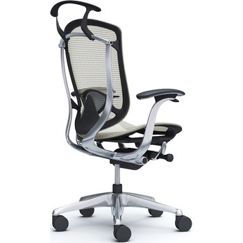 コンテッサセコンダ、固定肘、ハイバック、座メッシュ、ハンガー付、ランバー付、ブラックB、ポリッシュ、脚ポリッシュ、ウレタン - オカムラ(岡村製作所)