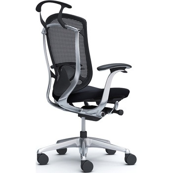 コンテッサセコンダ、固定肘、ハイバック、座クッション、ハンガー付、ランバー付、ブラックB、ポリッシュ、脚ポリッシュ、ウレタン オカムラ(岡村製作所)