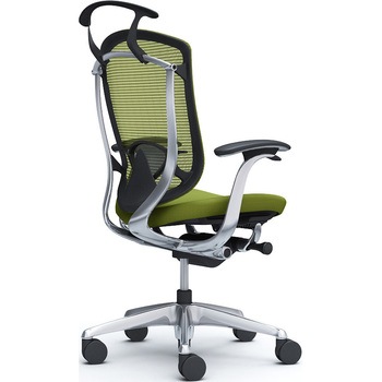 コンテッサセコンダ、固定肘、ハイバック、座クッション、ハンガー付、ランバー付、ブラックB、ポリッシュ、脚ポリッシュ、ウレタン オカムラ(岡村製作所)