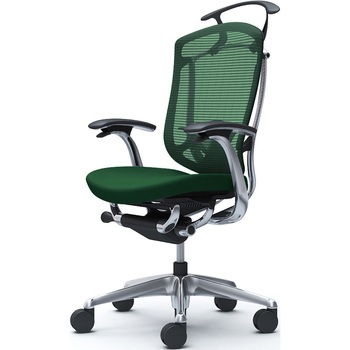 コンテッサセコンダ、固定肘、ハイバック、座クッション、ハンガー付、ランバー付、ブラックB、ポリッシュ、脚ポリッシュ、ウレタン オカムラ(岡村製作所)