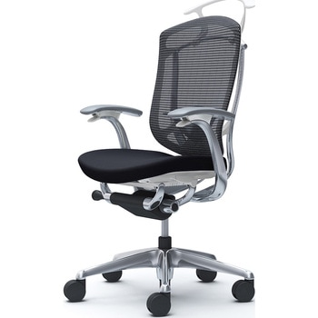 コンテッサセコンダ、固定肘、ハイバック、座クッション、ハンガー付、ランバー付、ホワイトB、ポリッシュ、脚ポリッシュ、ウレタン オカムラ(岡村製作所)