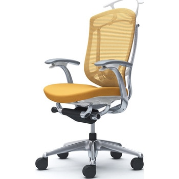 コンテッサセコンダ、固定肘、ハイバック、座クッション、ハンガー付、ランバー付、ホワイトB、ポリッシュ、脚ポリッシュ、ウレタン オカムラ(岡村製作所)