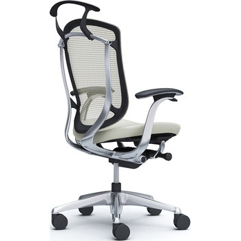 コンテッサセコンダ、固定肘、ハイバック、座革、ハンガー付、ランバー無、ブラックB、ポリッシュ、脚ポリッシュ、ウレタン オカムラ(岡村製作所)