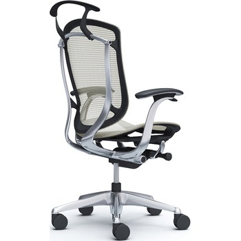 コンテッサセコンダ，固定肘，座メッシュ，ハイバック5本脚，ポリッシュ，ブラック，ランバー無ハンガー付 オカムラ(岡村製作所)