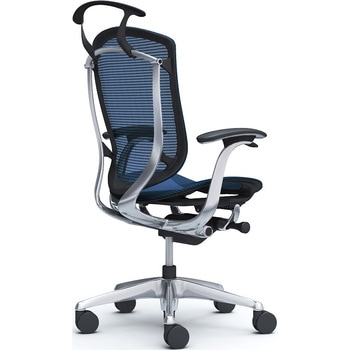 コンテッサセコンダ，固定肘，座メッシュ，ハイバック5本脚，ポリッシュ，ブラック，ランバー無ハンガー付 オカムラ(岡村製作所)