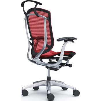 コンテッサセコンダ，固定肘，座メッシュ，ハイバック5本脚，ポリッシュ，ブラック，ランバー無ハンガー付 オカムラ(岡村製作所)