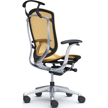 コンテッサセコンダ，固定肘，座メッシュ，ハイバック5本脚，ポリッシュ，ブラック，ランバー無ハンガー付 オカムラ(岡村製作所)