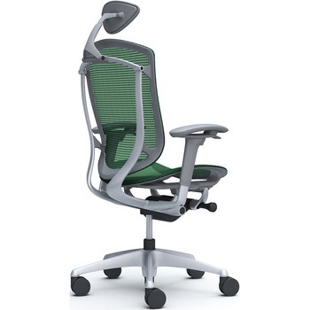 コンテッサセコンダ、可動肘、可動ヘッド、座メッシュ、ハンガー無、ランバー無、グレーB、シルバー、脚シルバー、ウレタン オカムラ(岡村製作所)