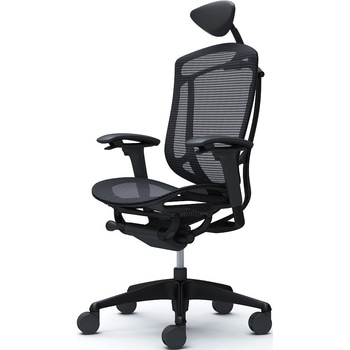 コンテッサセコンダ、可動肘、可動ヘッド、座メッシュ、ハンガー無、ランバー無、ブラックB、ブラック、脚ブラック、ウレタン - オカムラ(岡村製作所)