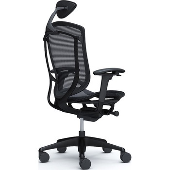 コンテッサセコンダ、可動肘、可動ヘッド、座メッシュ、ハンガー無、ランバー無、ブラックB、ブラック、脚ブラック、ウレタン - オカムラ(岡村製作所)