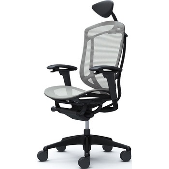 コンテッサセコンダ、可動肘、可動ヘッド、座メッシュ、ハンガー無、ランバー無、ブラックB、ブラック、脚ブラック、ウレタン - オカムラ(岡村製作所)