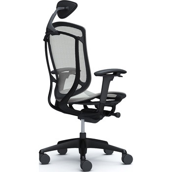 コンテッサセコンダ、可動肘、可動ヘッド、座メッシュ、ハンガー無、ランバー無、ブラックB、ブラック、脚ブラック、ウレタン - オカムラ(岡村製作所)