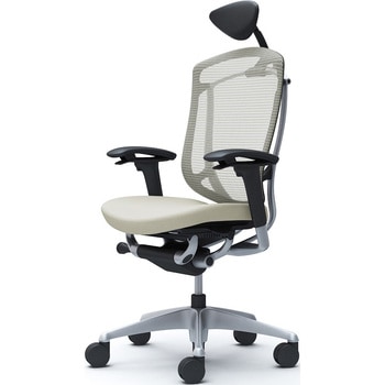 コンテッサセコンダ、可動肘、可動ヘッド、座クッション、ハンガー無、ランバー無、ブラックB、シルバー、脚シルバー、ウレタン オカムラ(岡村製作所)