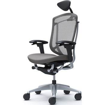 コンテッサセコンダ、可動肘、可動ヘッド、座クッション、ハンガー無、ランバー無、ブラックB、シルバー、脚シルバー、ウレタン オカムラ(岡村製作所)