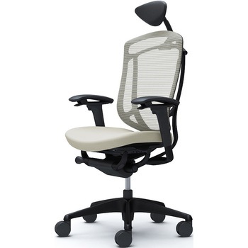 コンテッサセコンダ、可動肘、可動ヘッド、座クッション、ハンガー無、ランバー無、ブラックB、ブラック、脚ブラック、ウレタン オカムラ(岡村製作所)