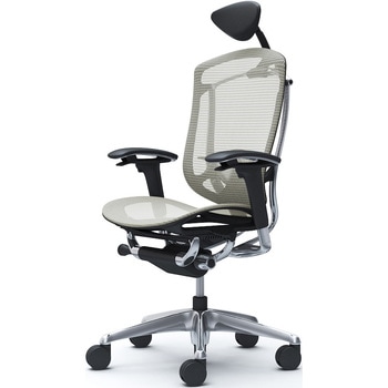 コンテッサセコンダ、可動肘、可動ヘッド、座メッシュ、ハンガー無、ランバー付、ブラックB、ポリッシュ、脚ポリッシュ、ウレタン - オカムラ(岡村製作所)