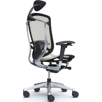 コンテッサセコンダ、可動肘、可動ヘッド、座メッシュ、ハンガー無、ランバー付、ブラックB、ポリッシュ、脚ポリッシュ、ウレタン - オカムラ(岡村製作所)