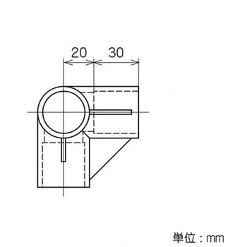 イレクター Φ28パイプ ブルー用プラスチックジョイント 矢崎化工