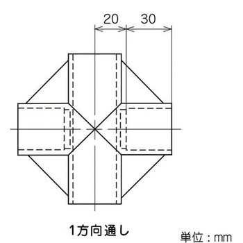 イレクター Φ28パイプ ブルー用プラスチックジョイント 矢崎化工