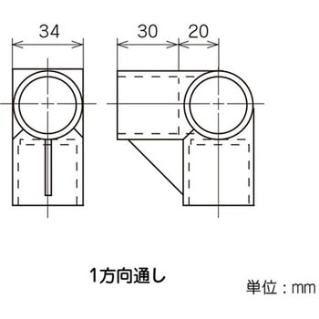 イレクター Φ28パイプ ブルー用プラスチックジョイント 矢崎化工