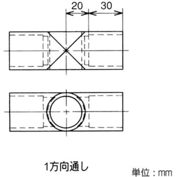 イレクター Φ28パイプ ブルー用プラスチックジョイント 矢崎化工