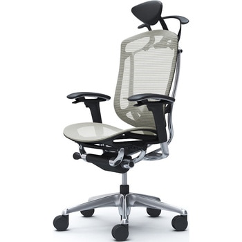 コンテッサセコンダ、可動肘、可動ヘッド、座メッシュ、ハンガー付、ランバー付、ブラックB、ポリッシュ、脚ポリッシュ、ウレタン オカムラ(岡村製作所)