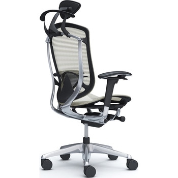 コンテッサセコンダ、可動肘、可動ヘッド、座メッシュ、ハンガー付、ランバー付、ブラックB、ポリッシュ、脚ポリッシュ、ウレタン オカムラ(岡村製作所)