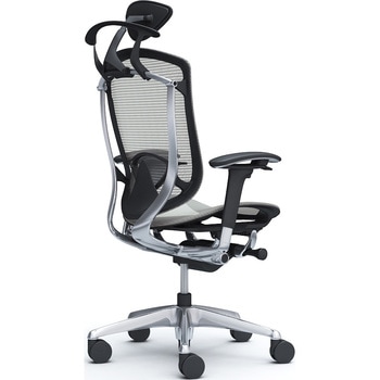 コンテッサセコンダ、可動肘、可動ヘッド、座メッシュ、ハンガー付、ランバー付、ブラックB、ポリッシュ、脚ポリッシュ、ウレタン オカムラ(岡村製作所)