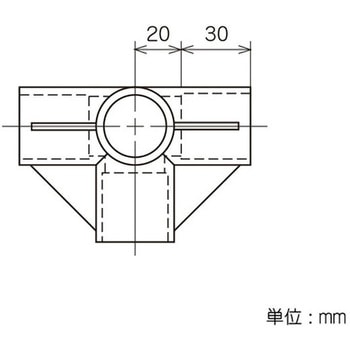 イレクター Φ28パイプ グレー用プラスチックジョイント 矢崎化工