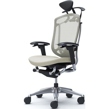 コンテッサセコンダ、可動肘、可動ヘッド、座クッション、ハンガー付、ランバー付、ブラックB、ポリッシュ、脚ポリッシュ、ウレタン - オカムラ(岡村製作所)