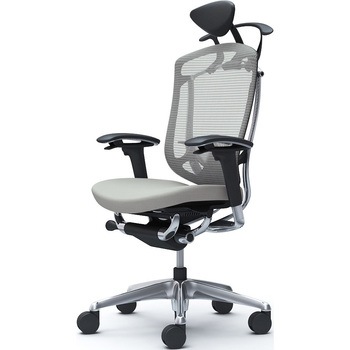 コンテッサセコンダ、可動肘、可動ヘッド、座クッション、ハンガー付、ランバー付、ブラックB、ポリッシュ、脚ポリッシュ、ウレタン - オカムラ(岡村製作所)