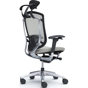 コンテッサセコンダ、可動肘、可動ヘッド、座クッション、ハンガー付、ランバー付、ブラックB、ポリッシュ、脚ポリッシュ、ウレタン - オカムラ(岡村製作所)