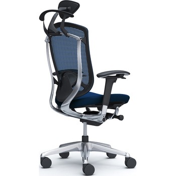 コンテッサセコンダ、可動肘、可動ヘッド、座クッション、ハンガー付、ランバー付、ブラックB、ポリッシュ、脚ポリッシュ、ウレタン - オカムラ(岡村製作所)