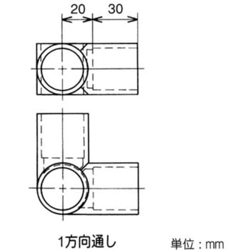 イレクター Φ28パイプ グレー用プラスチックジョイント 矢崎化工